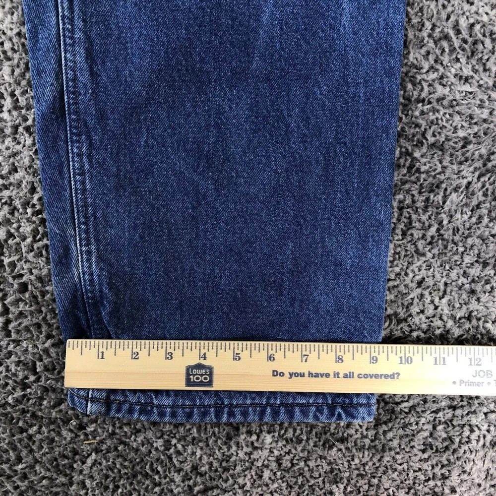 Carhartt B172 DST Jeans Mens 42x36 Blue Med Wash‎ Relaxed Flannel Lined Workwear